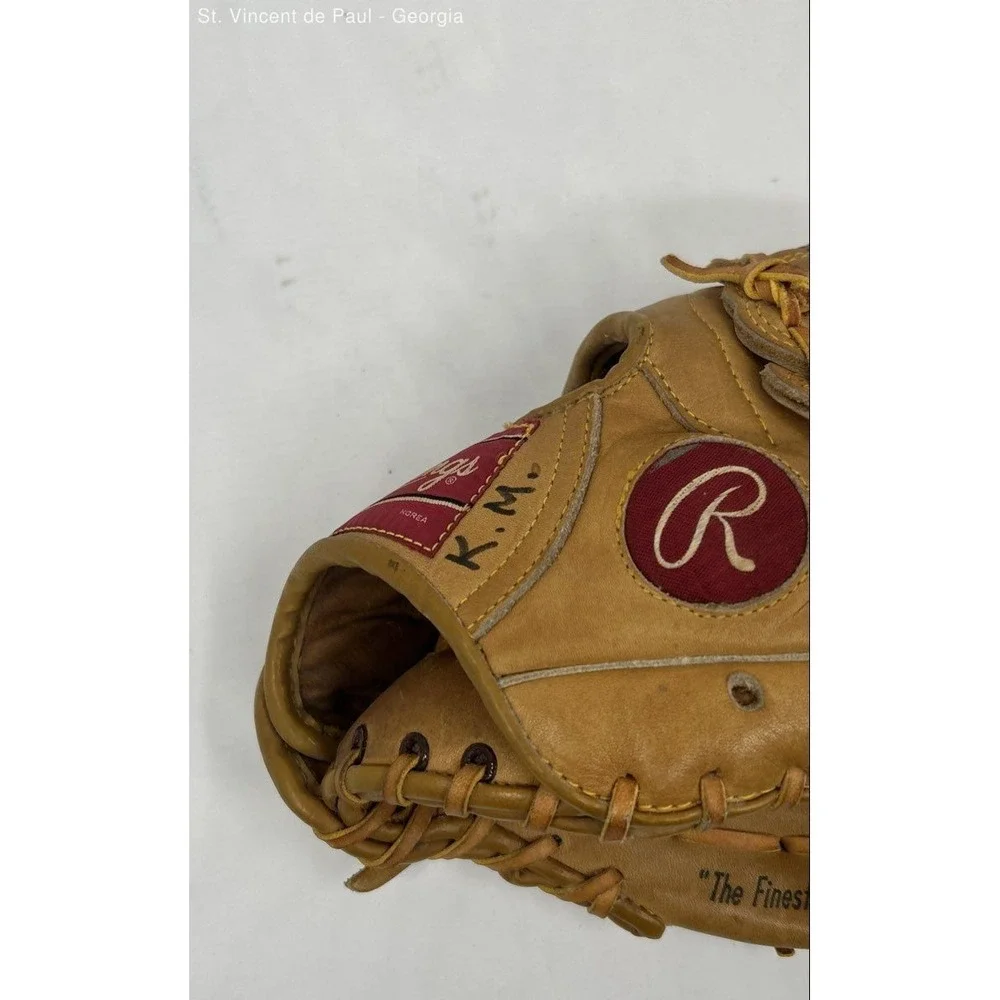 Vintage Rawlings Bill Madlock GJ40 Right Hand Throw Leather Base Softball Glove